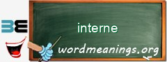 WordMeaning blackboard for interne